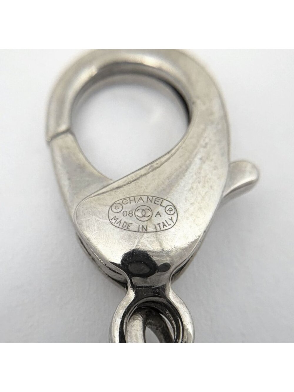 Chanel CC Logo Line Necklace Silver Plating - Picture 4 of 5